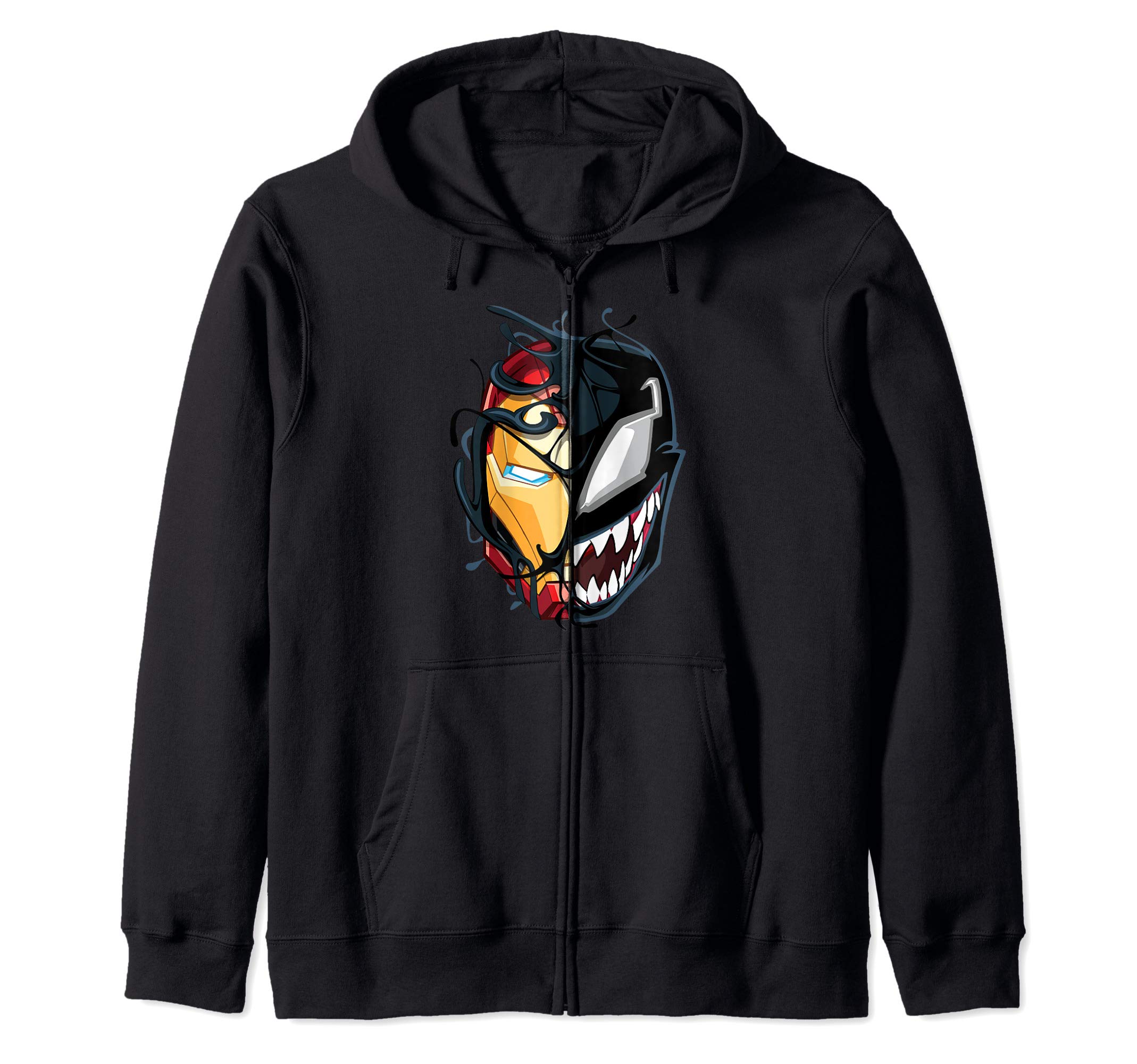 Iron Man Venom Split Face Zip Hoodie