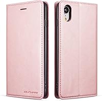 Vista 12 de QLTYPRI Funda para iPhone XR, funda de piel sintética de alta calidad, parachoques de TPU con soporte para tarjetas, atril, absorción magnética
