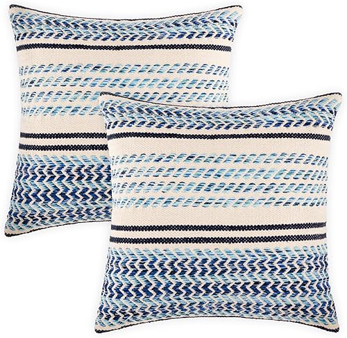 Vista 27 de REDEARTH Fundas de cojín decorativas con textura bohemia – Juego de fundas decorativas de granja tejidas lumbares para sofá, cama, silla, comedor