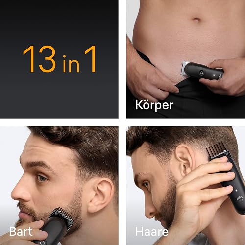 Braun Series 5 All-in-One Grooming Kit for Men, AIO5565, Black - 13-in-1, Ultra Sharp Blade, SkinGuard for Body, Precise & Efficient Trim, AquaGrip for Underwater Use, 120 min Cordless Use - 3