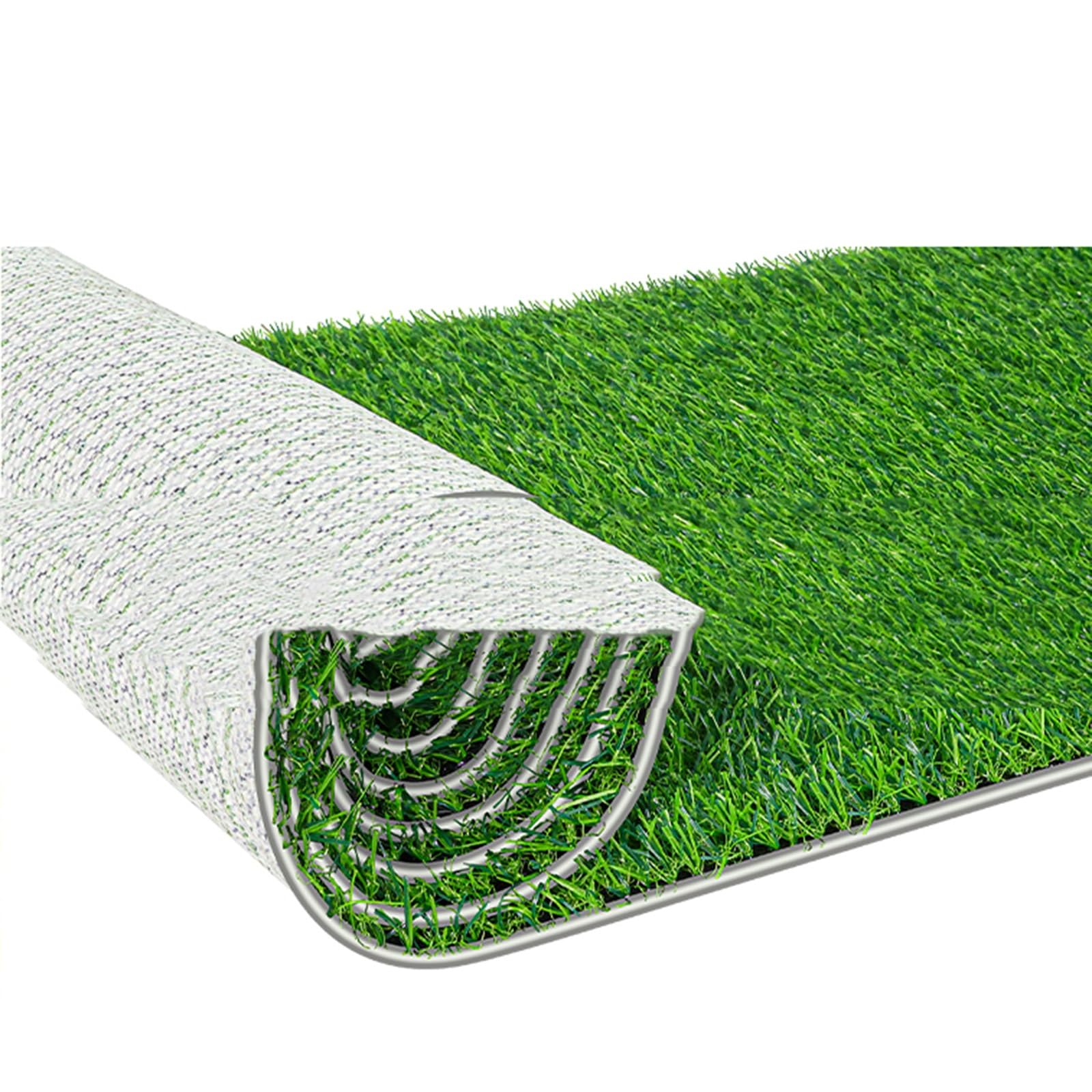 Tappeto in Erba Sintetica di Alta qualità per Esterni, per balconi e Prati, 2 m x 2 m, Spesso e Resistente, per Uso Interno ed Esterno.