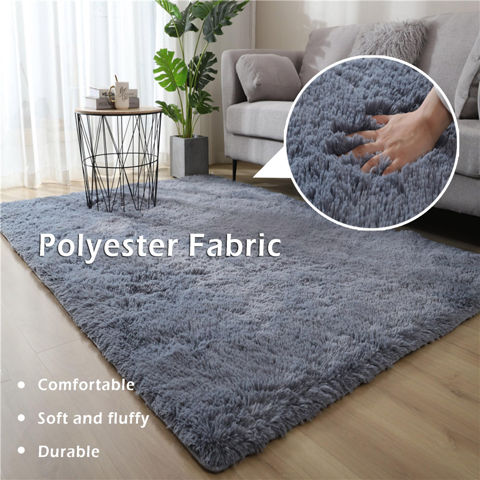 Lussuoso tappeto morbido che non perde pelo, 100 x 200 cm, tappeto verde felpato per soggiorno, camera da letto, camera dei bambini, decorazione per la casa, tappeto decorativo per interni