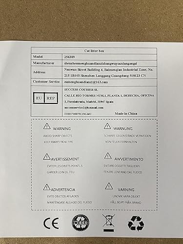 Miniatura 9 de Caja de arena de acero inoxidable, caja de arena grande para gatos con alfombrilla de arena para gatos, 23.62 pulgadas de largo x 15.75 pulgadas de