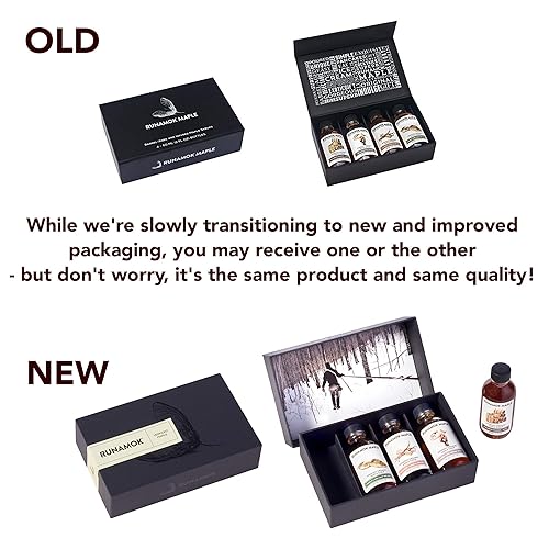 Miniatura 8 de Runamok Caja de Regalo de 3 jarabes de arceBotellas de jarabes de arce añejados en barril + infundidos, de 8.45 onzas líquidas