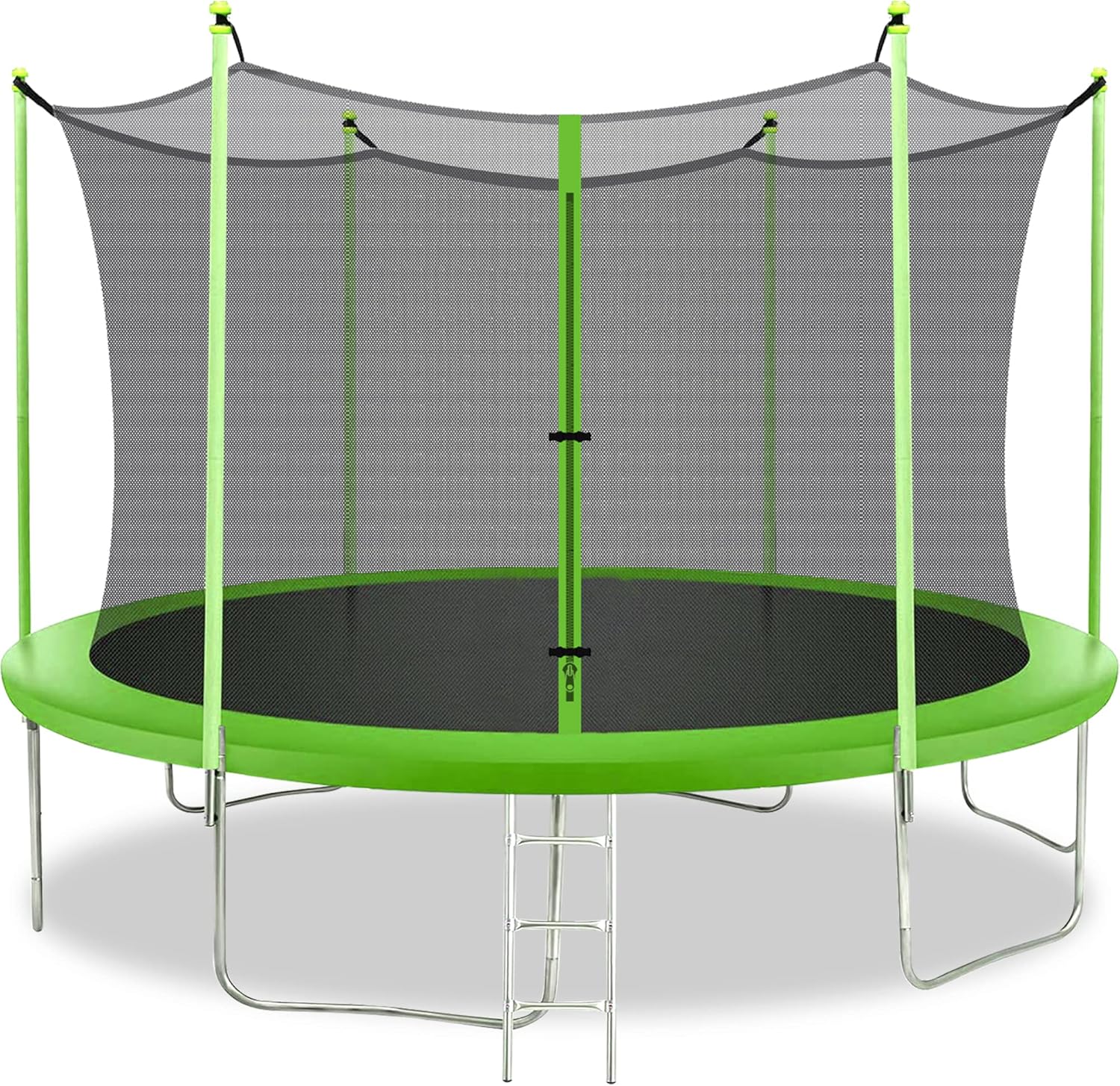 8FT 10FT 12FT 14FT Trampoline with Enclosure Net Outdoor Jump Rectangle Trampoline – ASTM Approved-Combo Bounce Exercise Trampoline PVC Spring Cover Padding for Kids and Adults