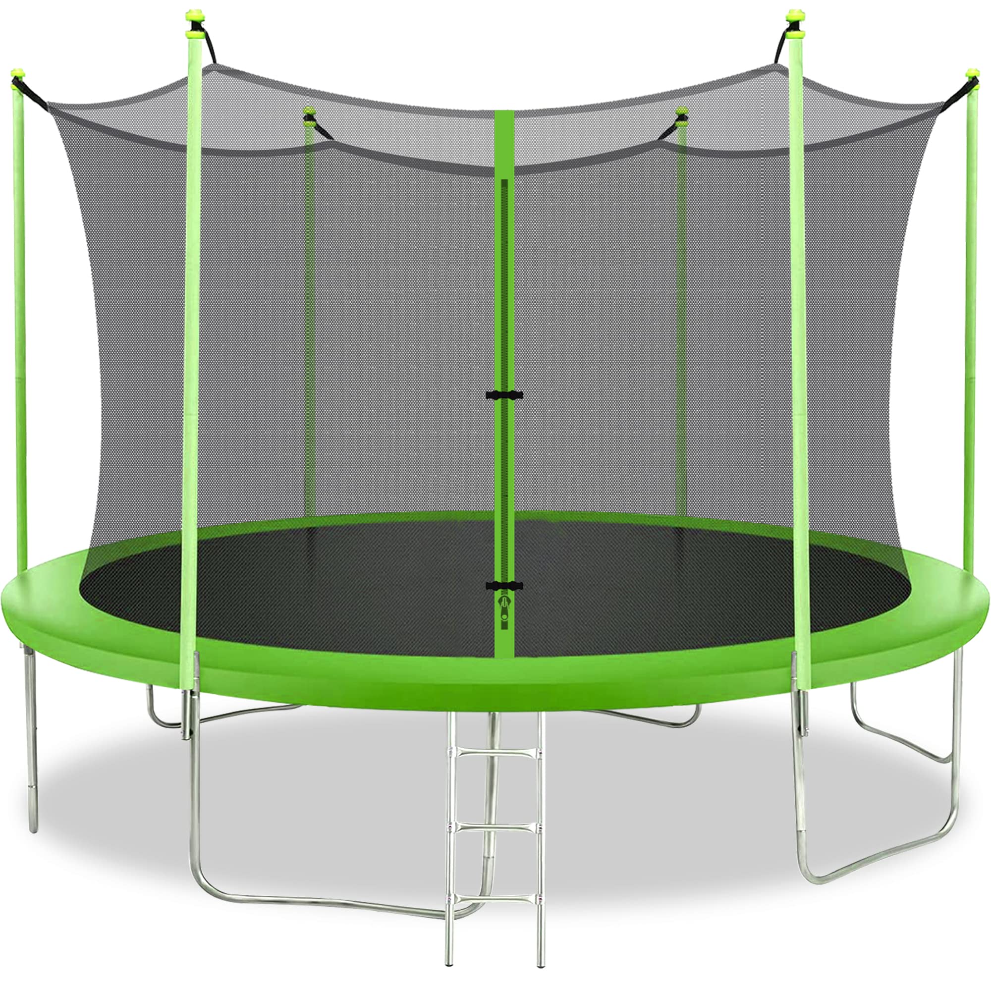 8FT 10FT 12FT 14FT Trampoline with Enclosure Net Outdoor Jump Rectangle Trampoline - ASTM Approved-Combo Bounce Exercise Trampoline PVC Spring Cover Padding for Kids and Adults
