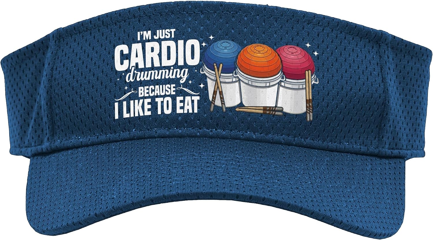 Workout Gym Class Exercise Like to Eat Cardio Drummer Sport Sun Visor