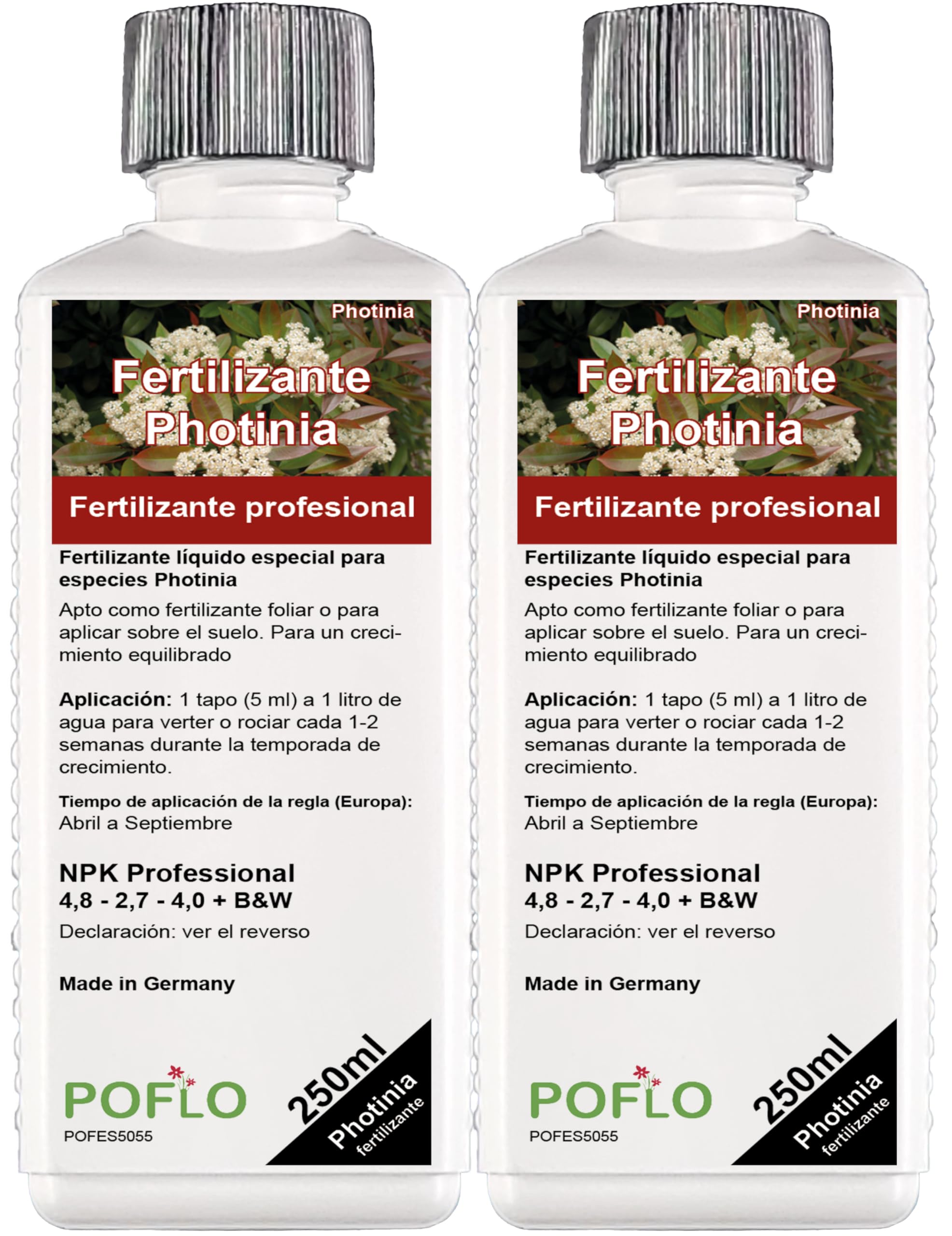 Fertilizante profesional para especies de Photinia con nutrientes específicamente adaptados a la planta. (500ml)