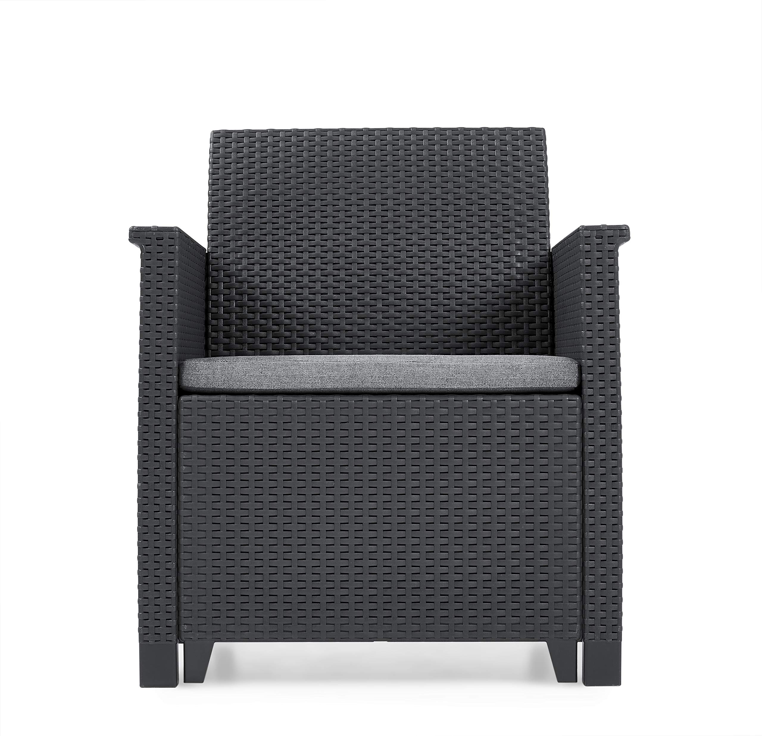 Koll Living Lounge Sets - Verschiedene Ausführungen - hochwertige Sitzgruppe für den Garten - höchster Sitzkomfort durch ergonomische Rückenlehnen (2er Sofa, 2X Sessel & Tisch)