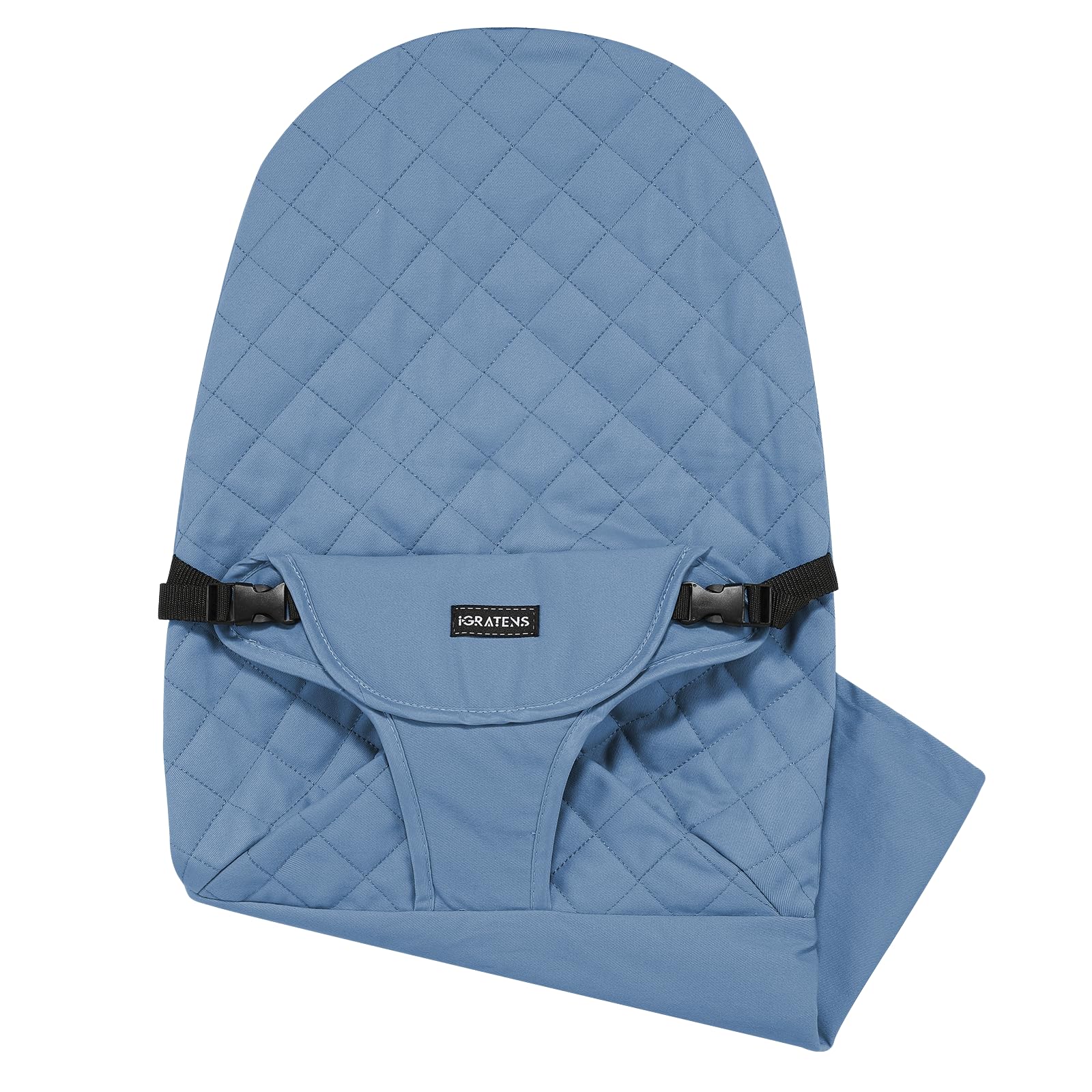 iGRATENS Siège en tissu pour transat | Housse pour transat Baby Bjorn Balance Soft & Bliss, 100 % coton, douce pour la peau, lavable en machine, bleu