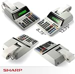 Sharp EL-1197III Calculatrice d'impression de couleur avec horloge et calendrier