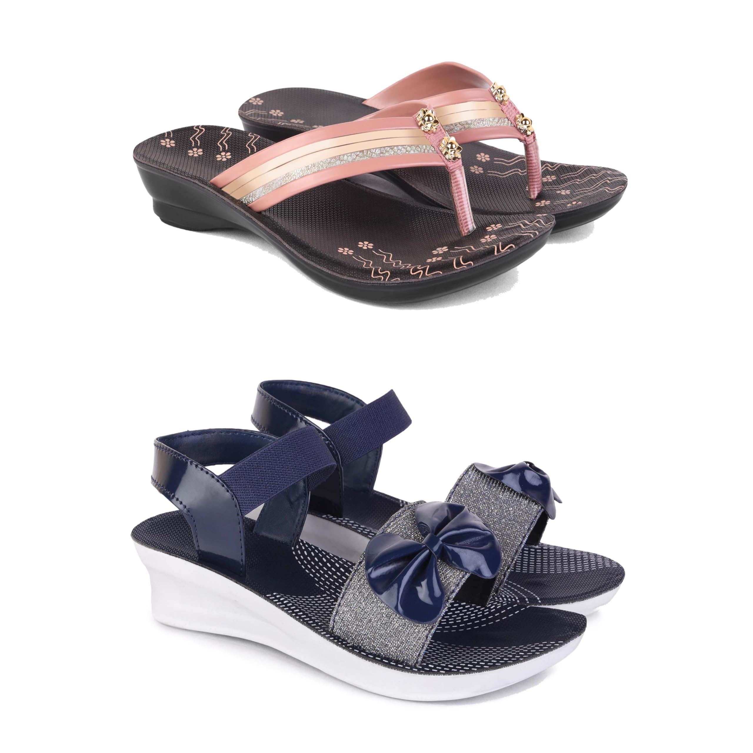 Women's Comfortable Sandal,Casual Lightweight Sandal for Everyday Wear |(2-COMBO)-1956-1972-picture-41