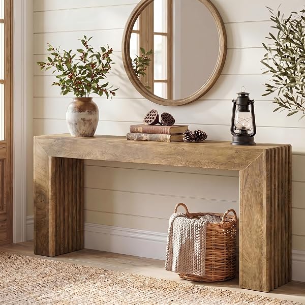 Extra Long Fluted Farmhouse Console