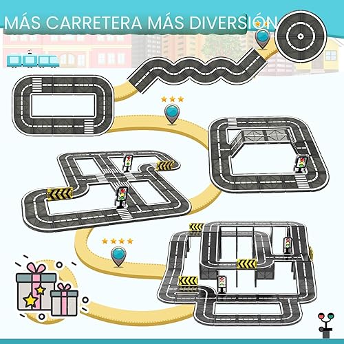 Miniatura 5 de Paquete de piezas magnéticas para creación de carreteras, bloques de construcción magnéticos STEM para niños pequeños, juguetes de Navidad para