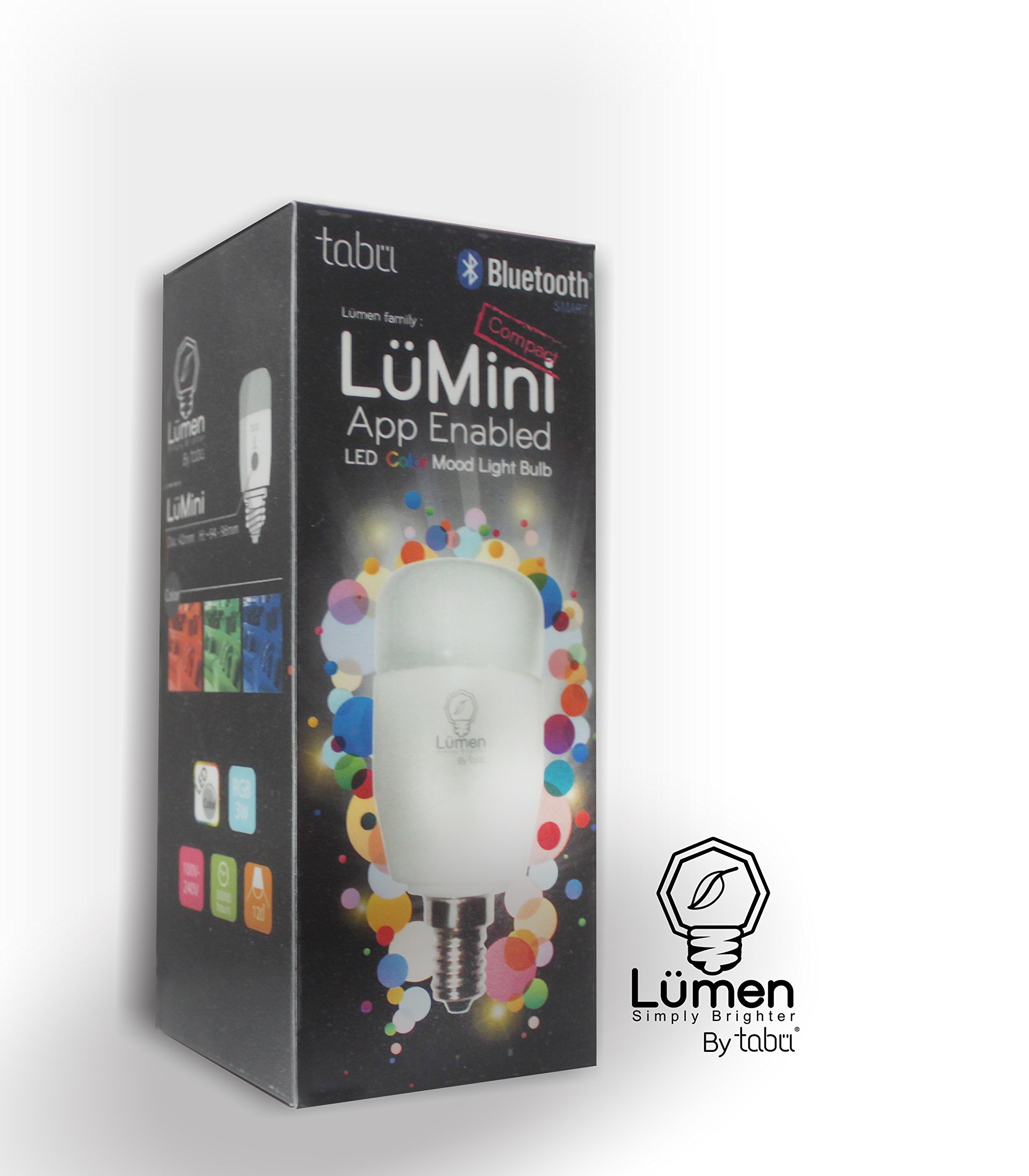Tabu TL100 Lumen - Bombilla inteligente (3 W, E14, para iOs y Android), color blanco