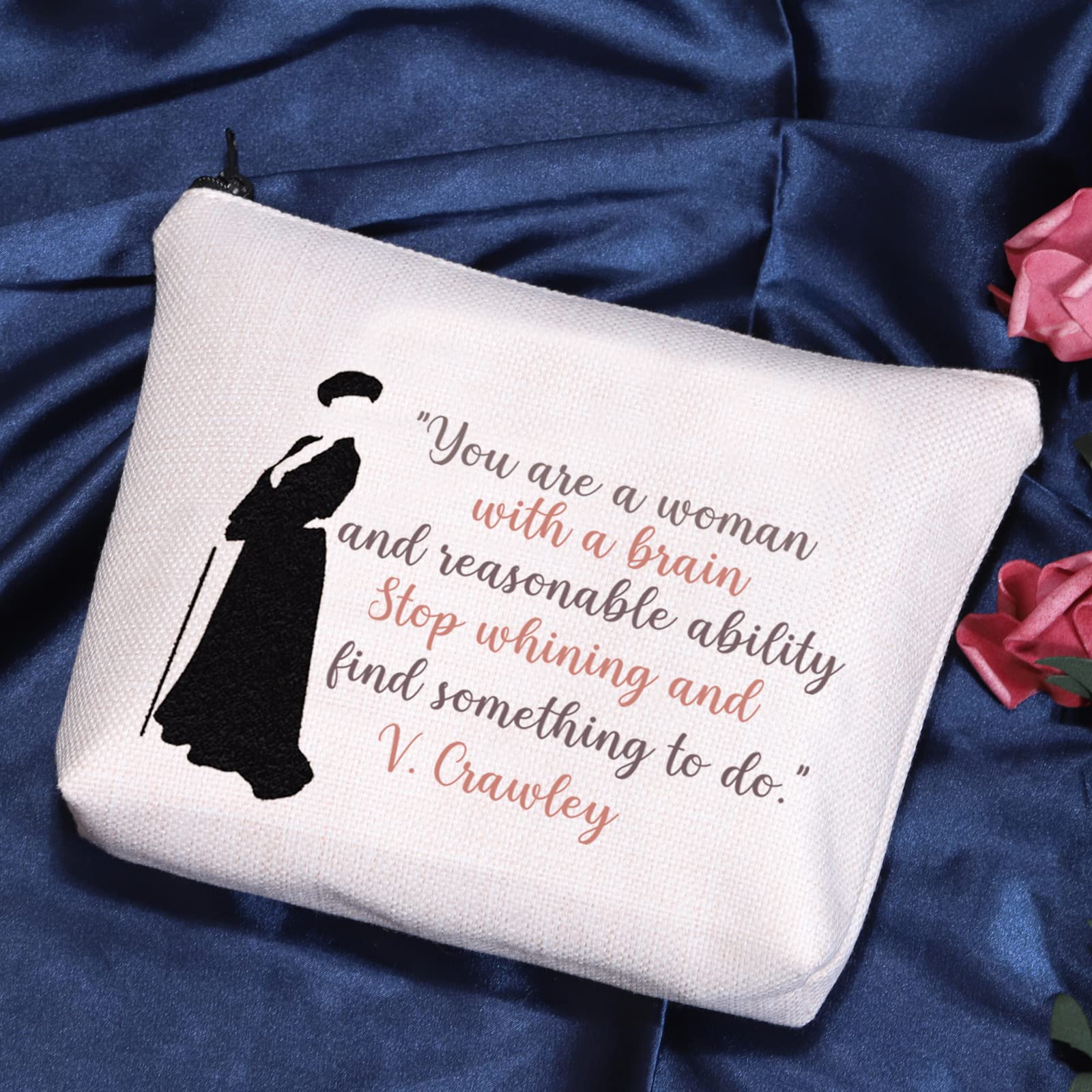 POFULL Kosmetiktasche „You Are A Woman“ | Baumwoll-Leinwand, 23,4x17,3 Cm, Mit Reißverschluss (Design Inspiriert Von Maggie)