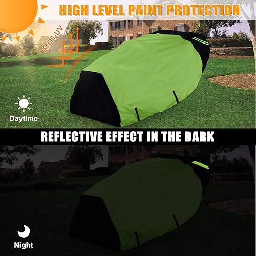 Miniatura 6 de Cubierta para cortacésped de equitación, impermeable, resistente, se adapta a cubiertas de cortacésped de hasta 54 pulgadas, poliéster 600D, Oxford