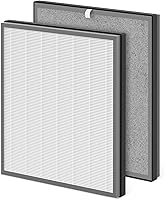 Vista 9 de 3 paquetes de filtros de repuesto HE402 para Shark HE400 HE401 HE402 HE405 4 ventiladores purificador de filtro de aire, filtración de 3 etapas