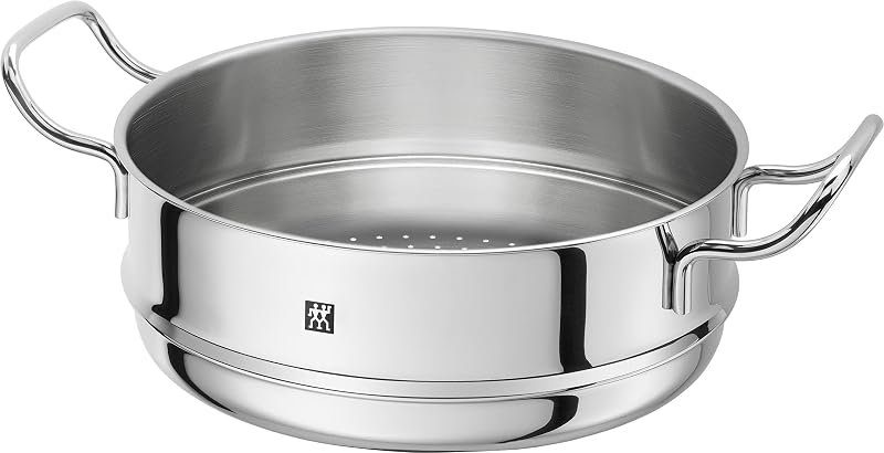 40992 – 924 – 0 Plus – Stainless Steel Colander for steaming, Shiny Stainless Steel, 24 cm