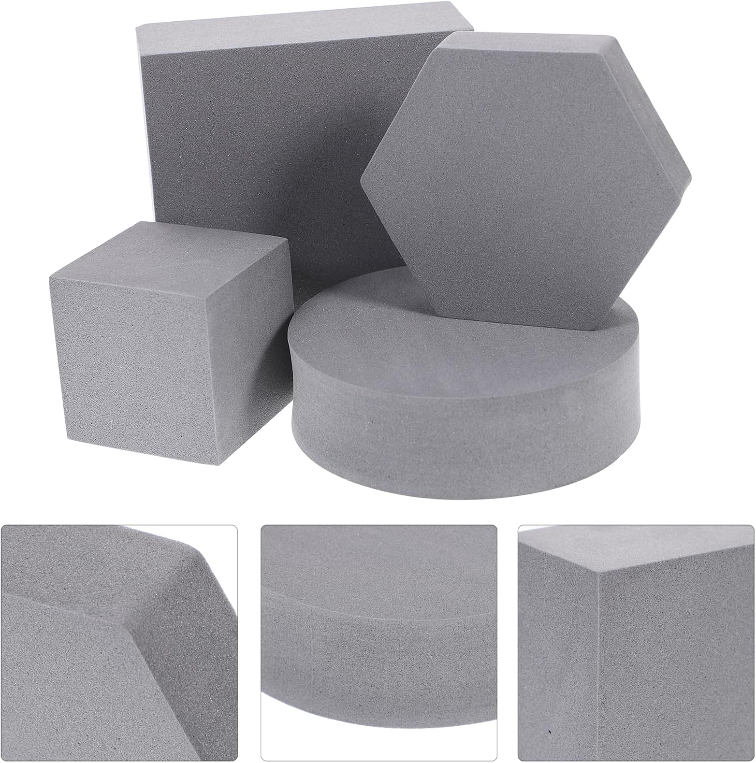 PRETYZOOM Geometric Cube Photo Props 1.96 Inch Foam Blocks for Product Photography Jewelry Cosmetics Makeup Display Decorative Backgrounds