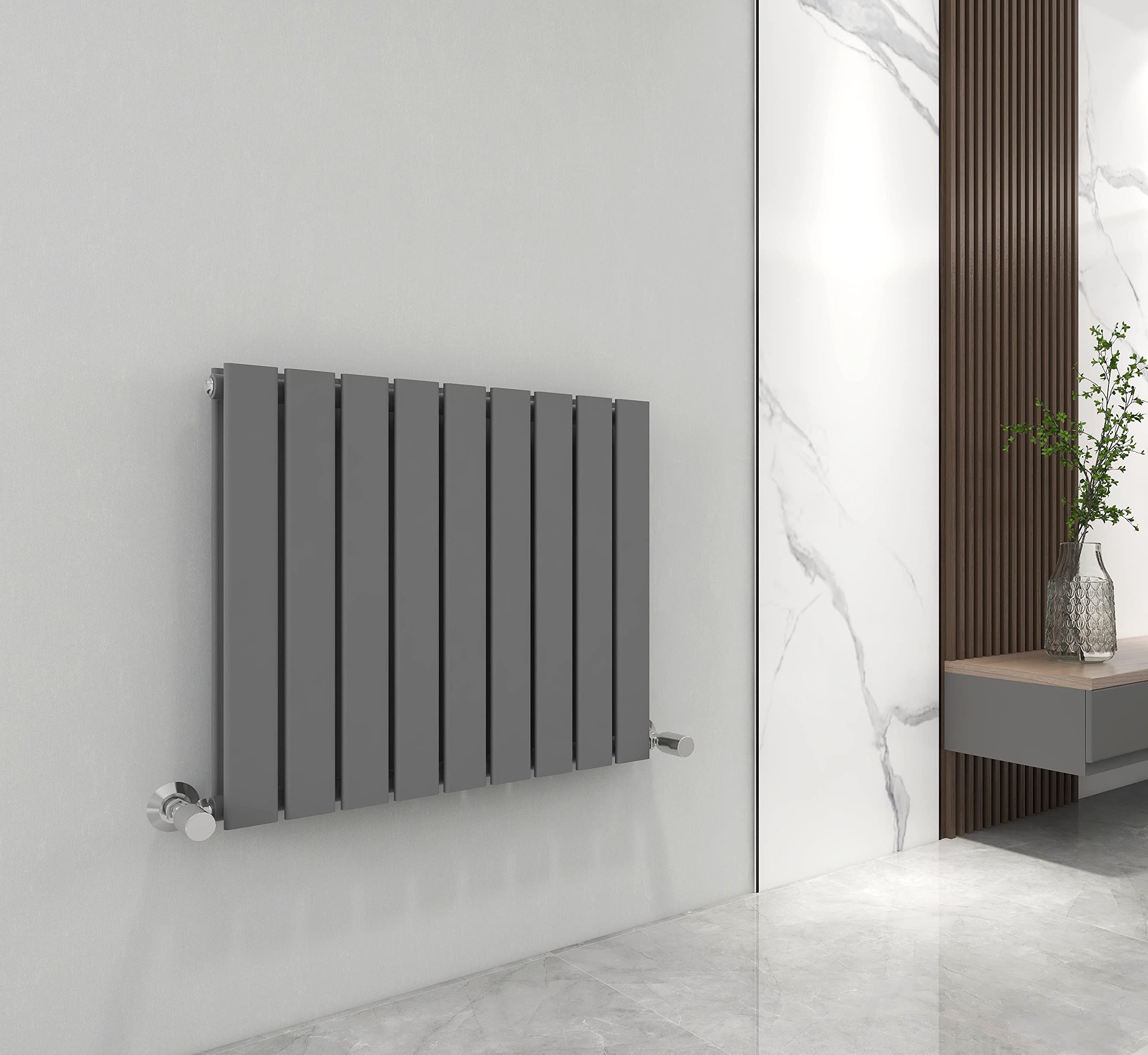 MCC Anthracite Double Flat Panel Vertical Column Radiator 600 x 612mm 4151 BTU
