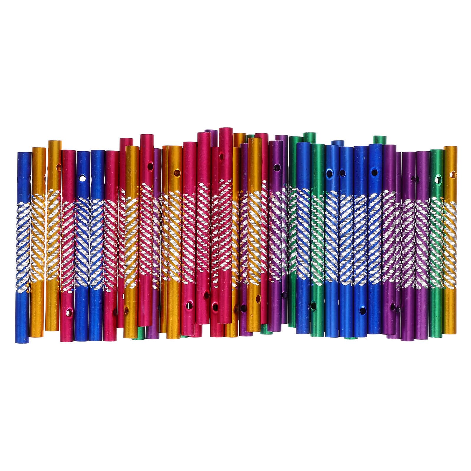 YARNOW Scacciapensieri a vento tubi, 50 pezzi di ricambio in alluminio a vento Chime tubi colorati per decorazioni da giardino (colori assortiti), scacciapensieri fai da te
