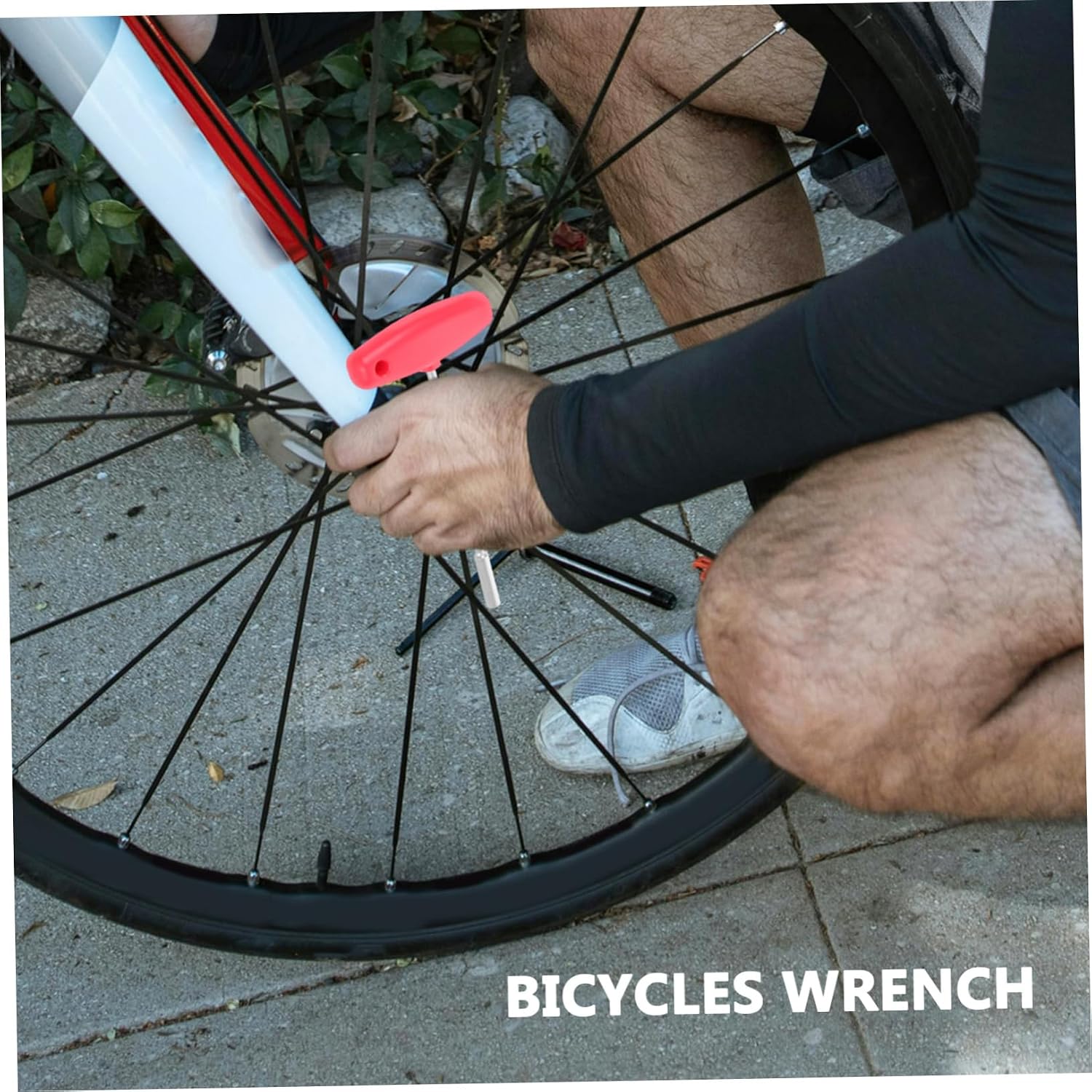 OUNONA Bicycle T-Shaped Socket Wrench Tool for Quick Adjustments Compact Design with Integrated Cap Tool Ergonomic Long Handle for Enhanced Torque Control