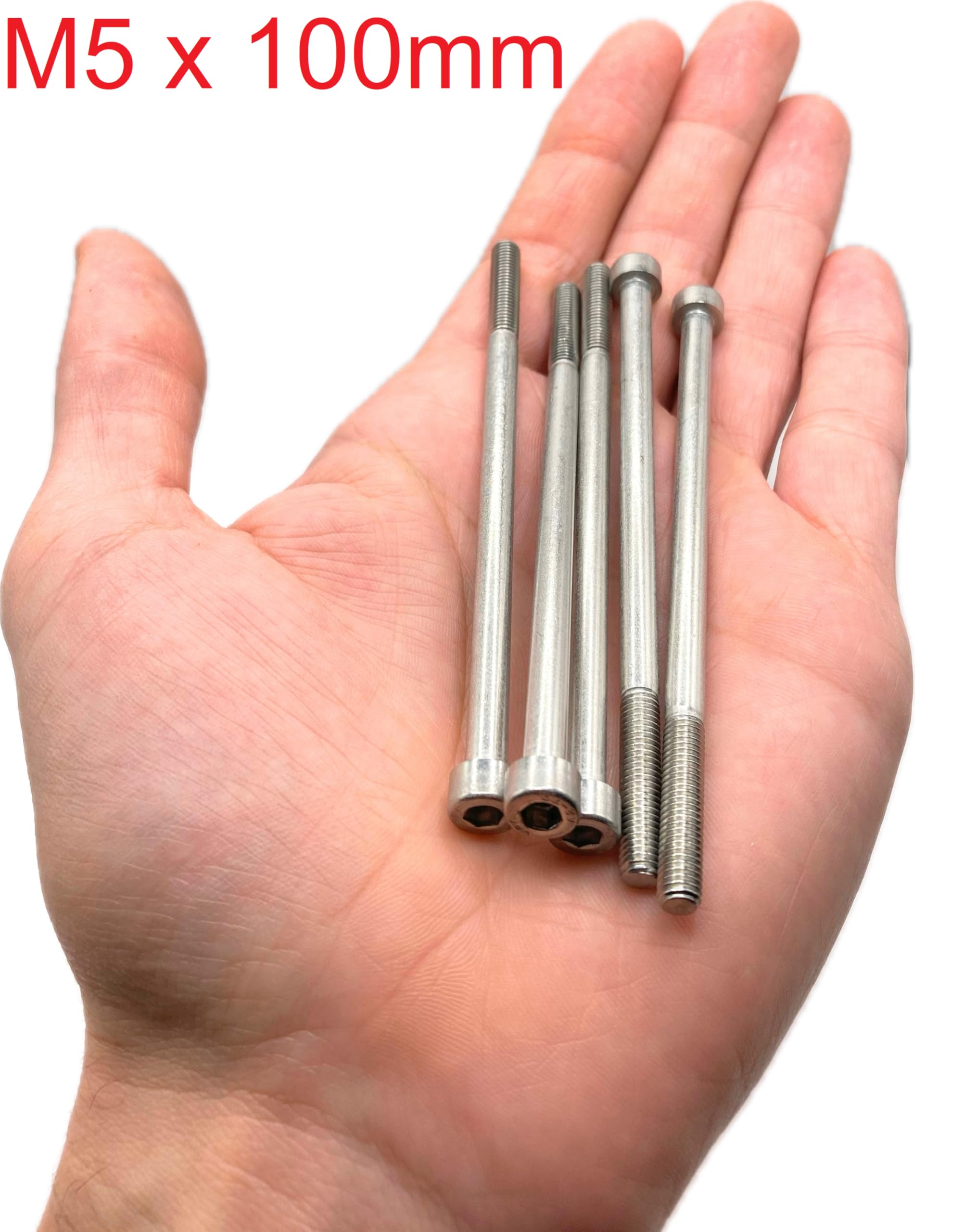 Screws INOX M5 x 100 mm Cylinder Head BTR Diameter 5 x 100 mm, A2 stainless steel, M5 x 100mm - Image 2