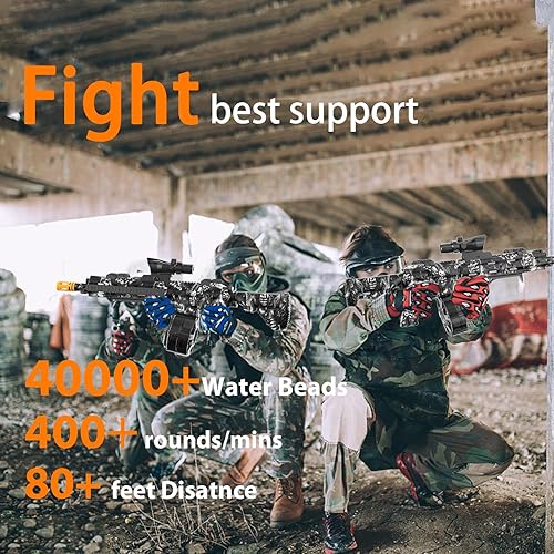 Miniatura 5 de Pistola eléctrica de bolas de gel, lanzador automático de bolas de salpicaduras de alta velocidad con más de 40000 y gafas, juguetes de bolas de