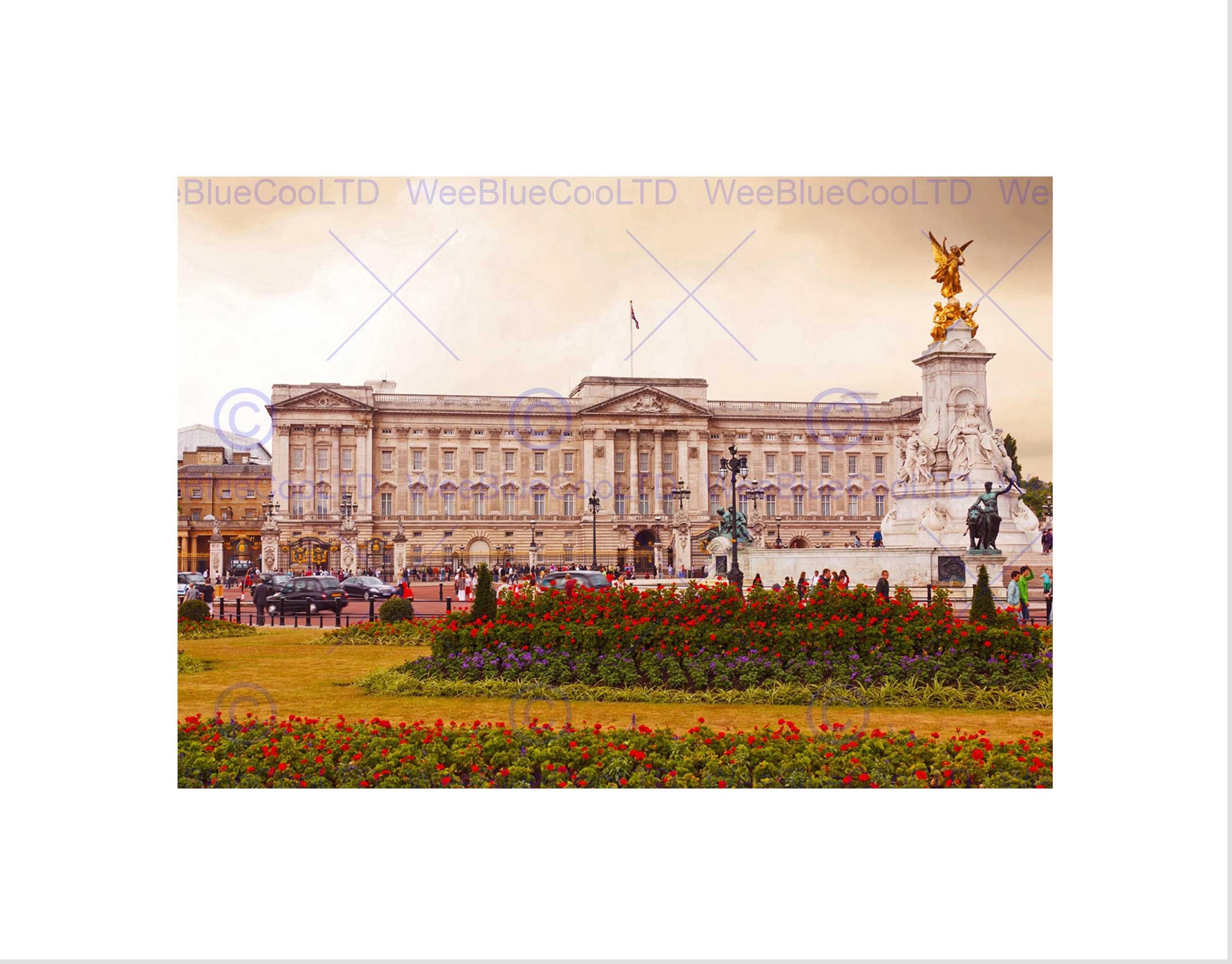 Wee Blue Coo Cityscapes Cultural Buckingham Palace London Royal Wall Art Print