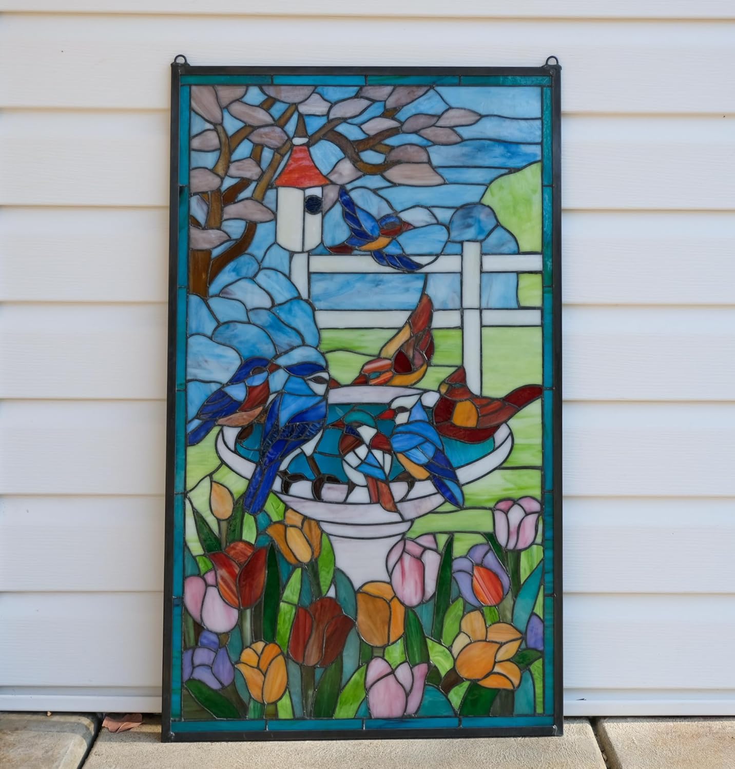 149 ステンドグラス バラのウェルカムボード アクリルスタンド付き149