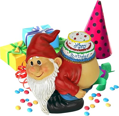 Miniatura 6 de Design Toscano Loonie Moonie - Estatua de gnomo de jardín de feliz cumpleaños