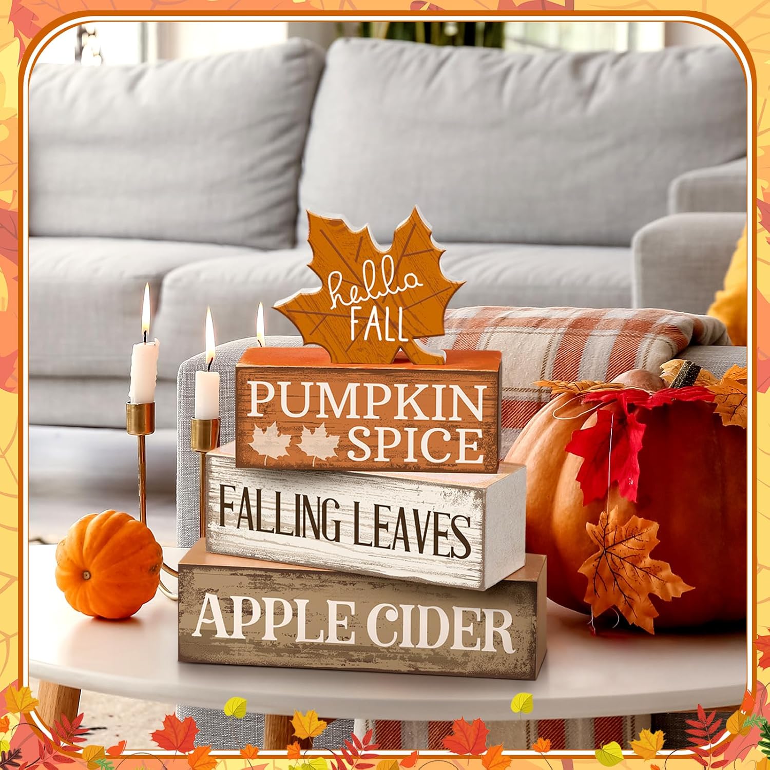 Fall Decor Wooden Maple Leaf Decoration