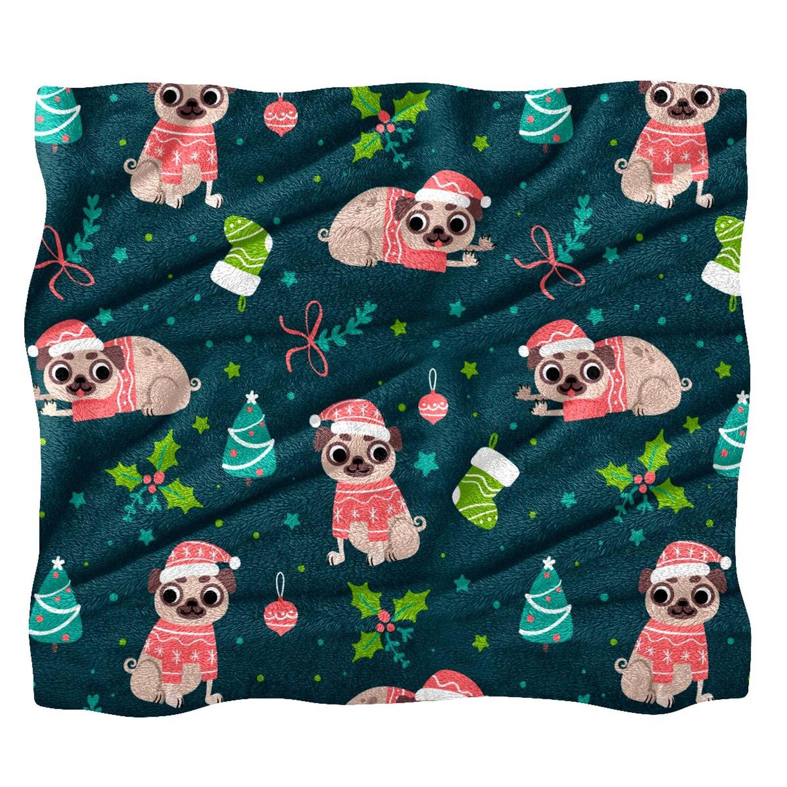 Couverture polaire de Noël pour canapé et lit - Plaid doux et amusant 150x200cm