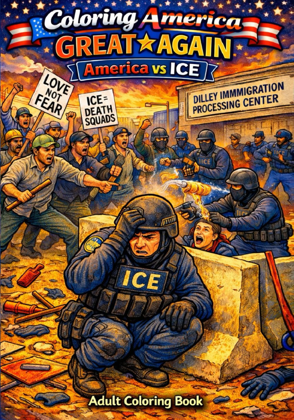 Coloring America Great Again: America vs ICE