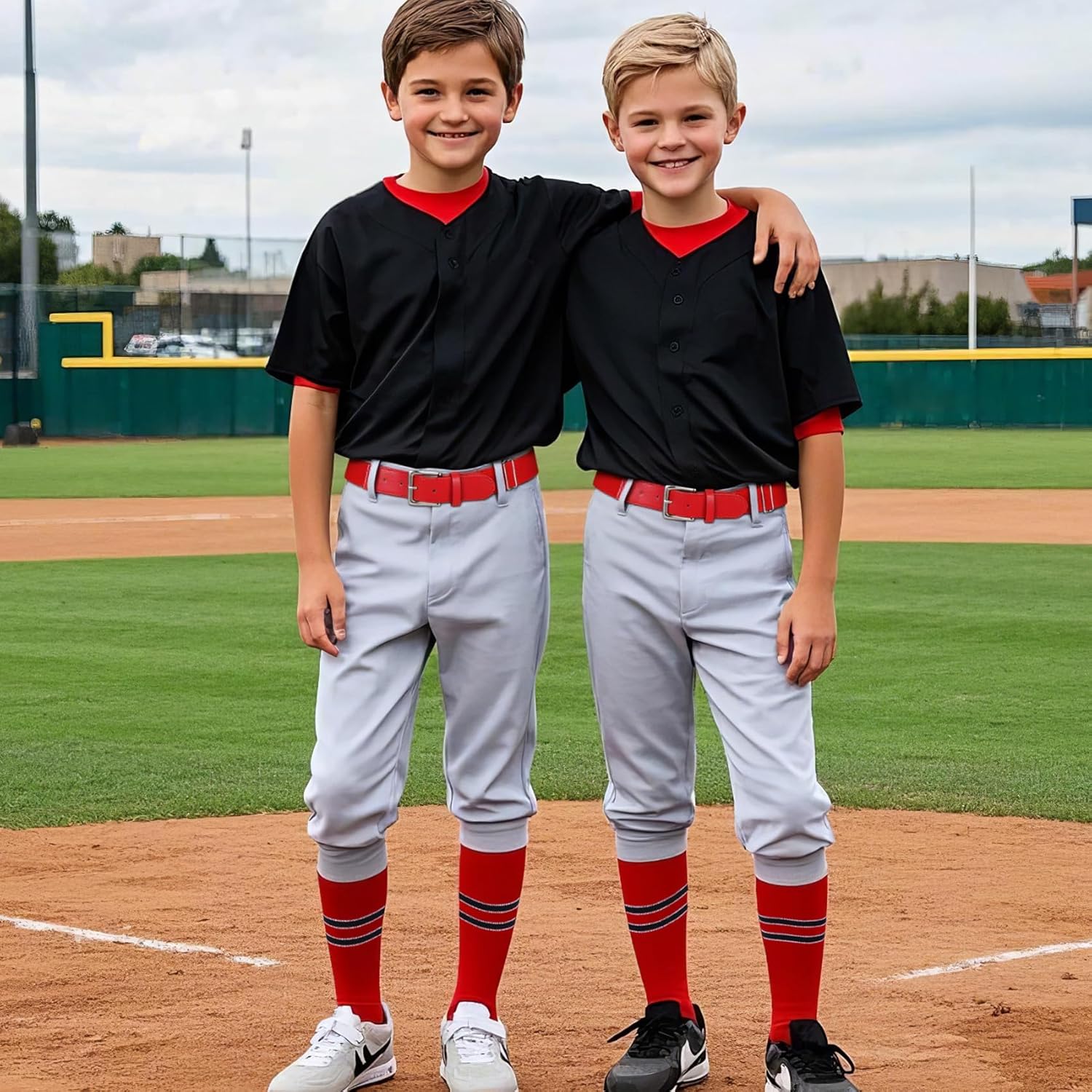 XZQTIVE Baseball Socks and Belt Combo Set - Adjustable Elastic Softball Belts and Socks for Youth Boys Grils and Adult - Image 6