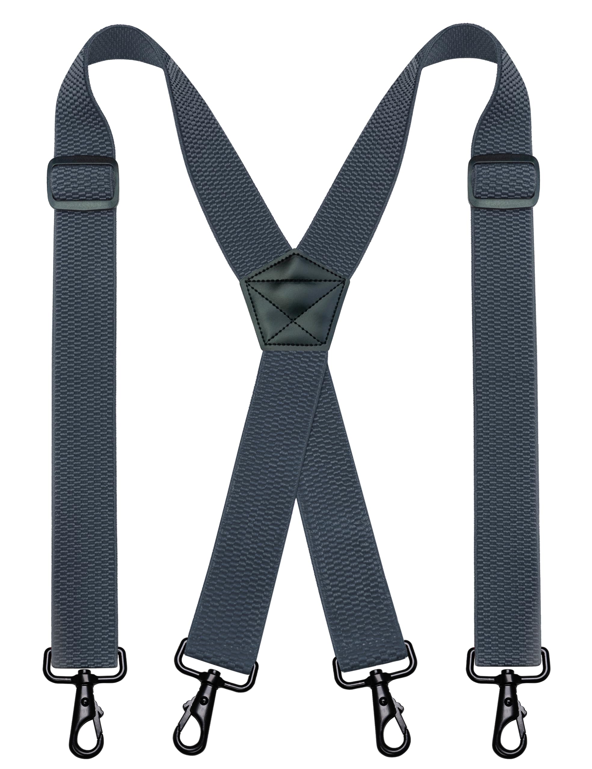 JEMYGINS 1.48" Wide Heavy Duty Suspender with 4 Swivel Hooks for Jeans Pants