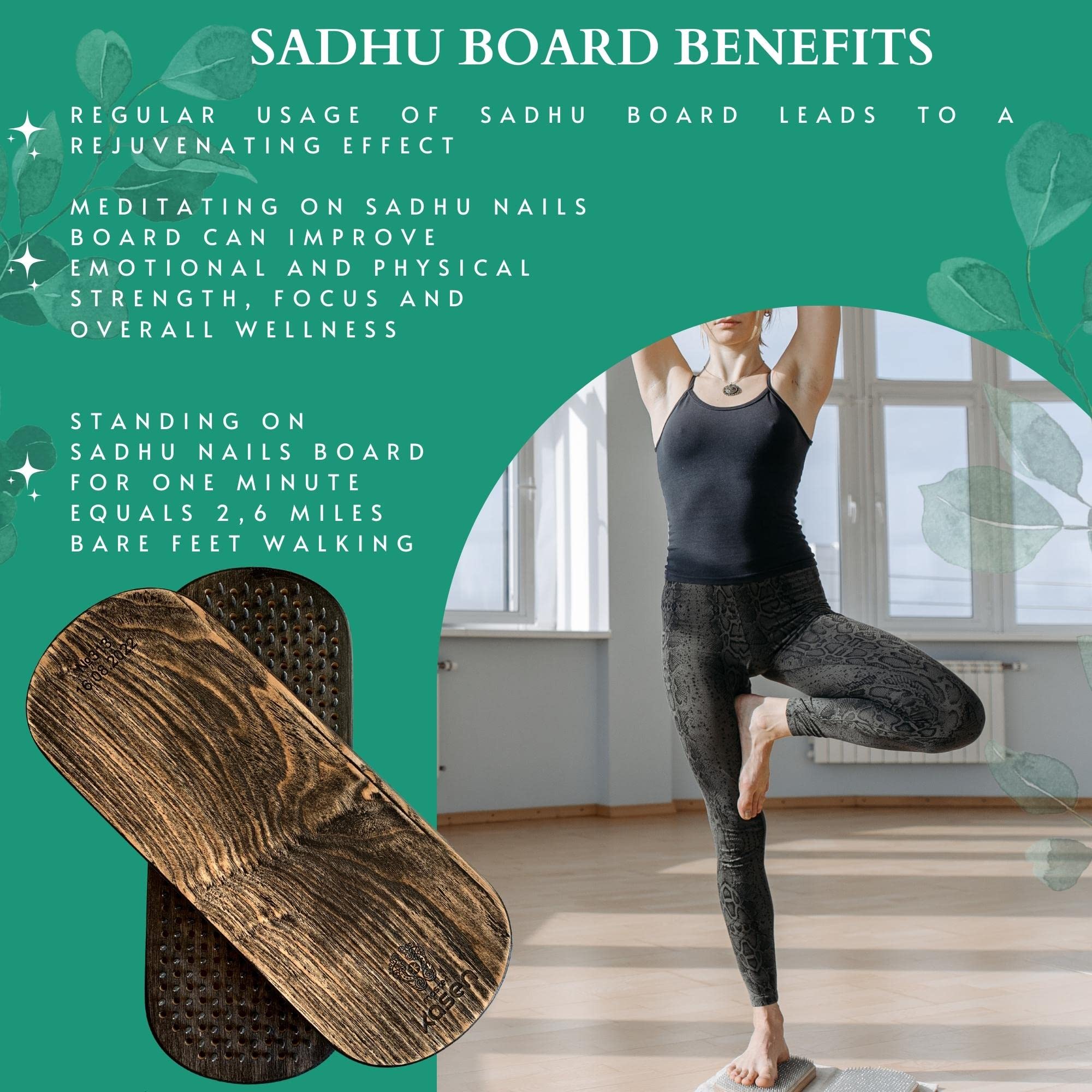 Amazon | TENGRY (テングレイ) サドゥボード ヨガ練習用 手作り 木製