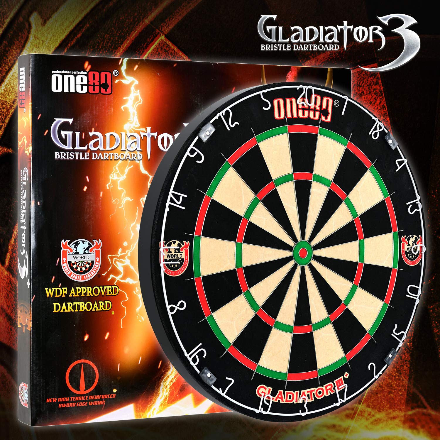 Amazon.co.jp: ONE80 Gladiator Dart Board Top Grade African Sisal