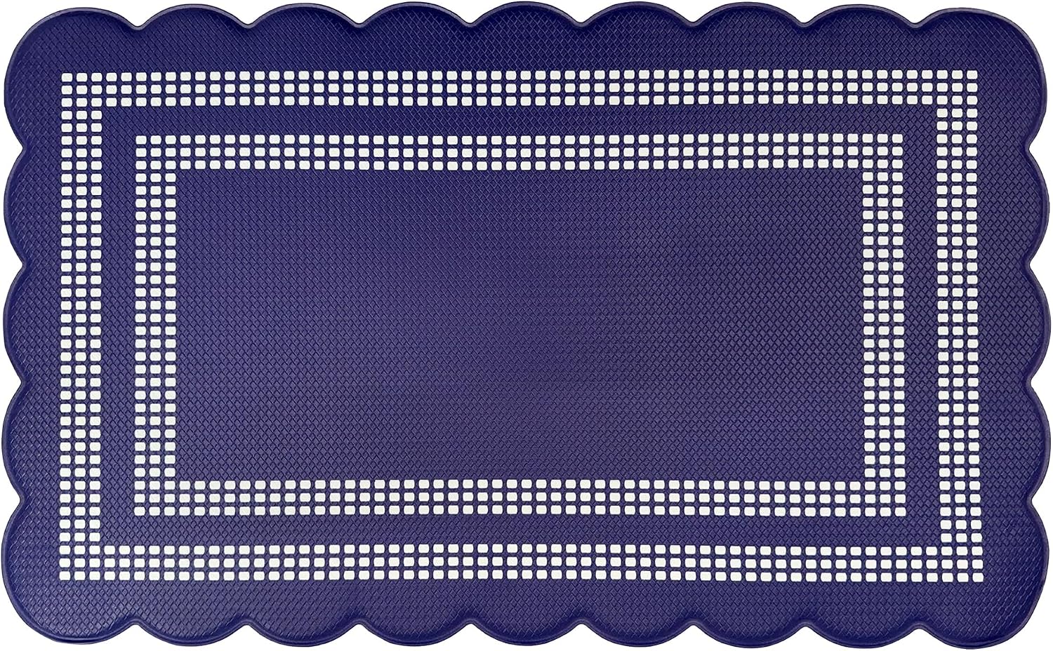 Anti Fatigue Scallop Mat 18x30 - Remi - Navy/White