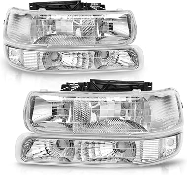 AUTOSAVER88 Headlight Assembly Compatible with 1999-2002 Chevy Silverado