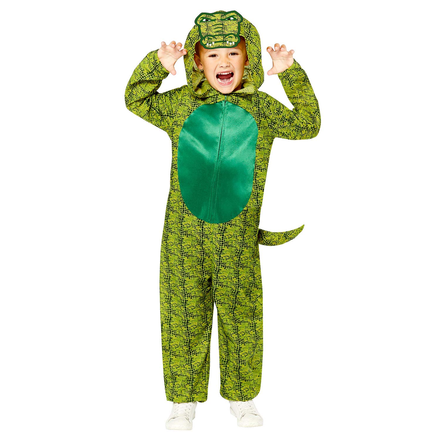 amscan Childs All In One Crocodile/Alligator Fancy Dress Animal Costume Zoo Week Girls Boys Outfit
