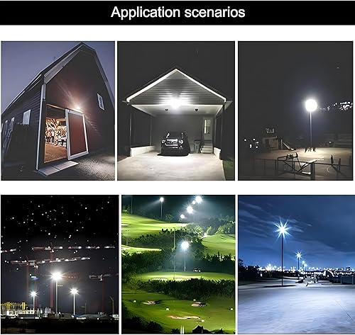Miniatura 7 de LED Flood Light Outdoor,100W LED Work Light 11000lmwith 6FT US Plug,IP66 Waterproof Exterior Security Lights,6000K Daylight White Outside