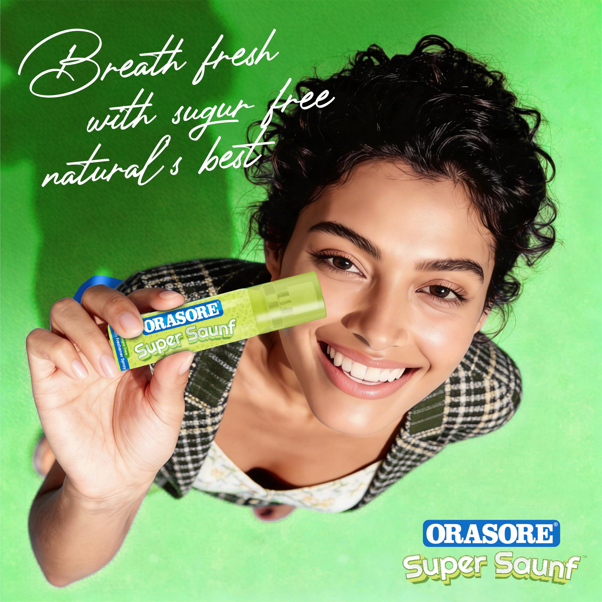 Orasore Super Saunf Sugar Free Mouth Freshener Spray | Instant Bad Breath Solution with Long-Lasting Freshness | 200+ Sprays | Alcohol-Free, Pocket Friendly & Refreshing Sounf Flavour (Pack of 6) 3