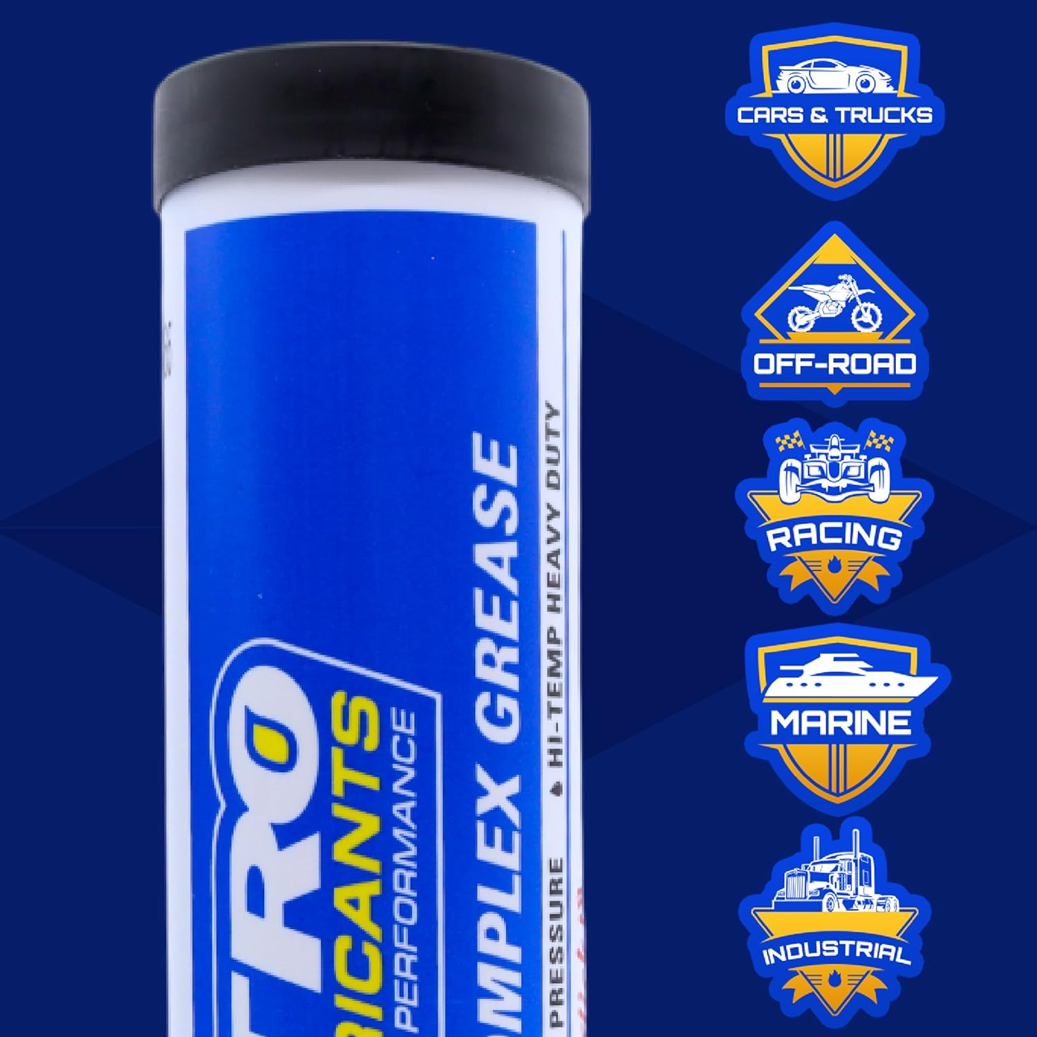 Nitro Lubricants Red Lithium Complex Grease – 14oz Tube for Automotive, Racing, Marine & Off-Road Use – Heavy-Duty, Extreme-Pressure, Multi-Purpose Grease, NLGI #2 (4-Pack)