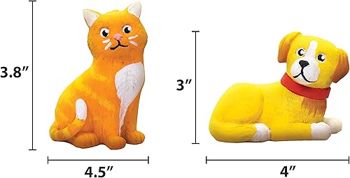 Miniatura 9 de Made By Me Figuras de mascotas 2 pinturas de resina por Horizon Group USA, gato y perro, pinturas acrílicas y pincel incluidos