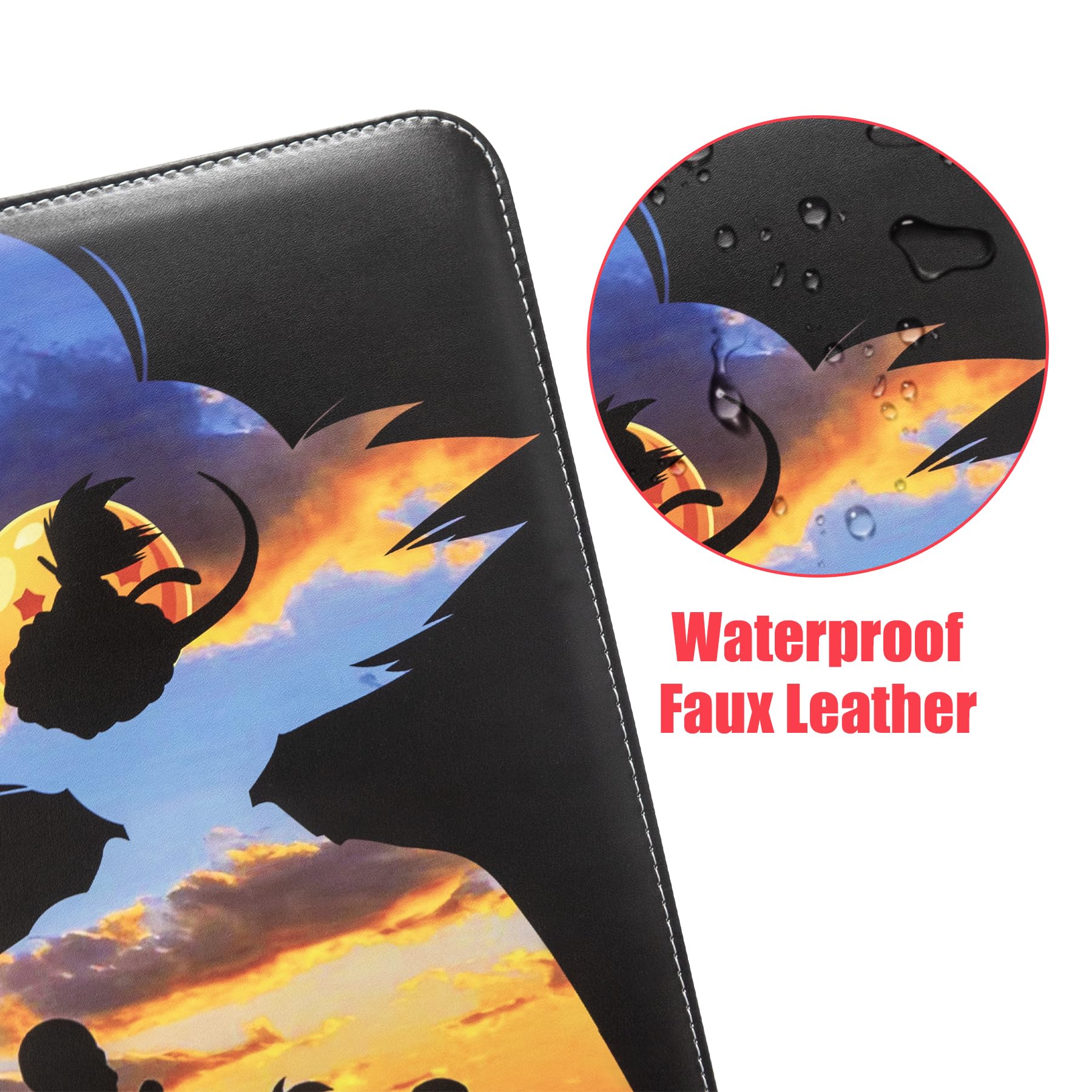 Anime Trading Card Binder for Dragon Ball Cards,9 Pocket with 60 Sleeves up to 1080 Cards One Piece TCG Card Binder,Waterproof Card Storage Book,Son Goku Cards Z Display Case