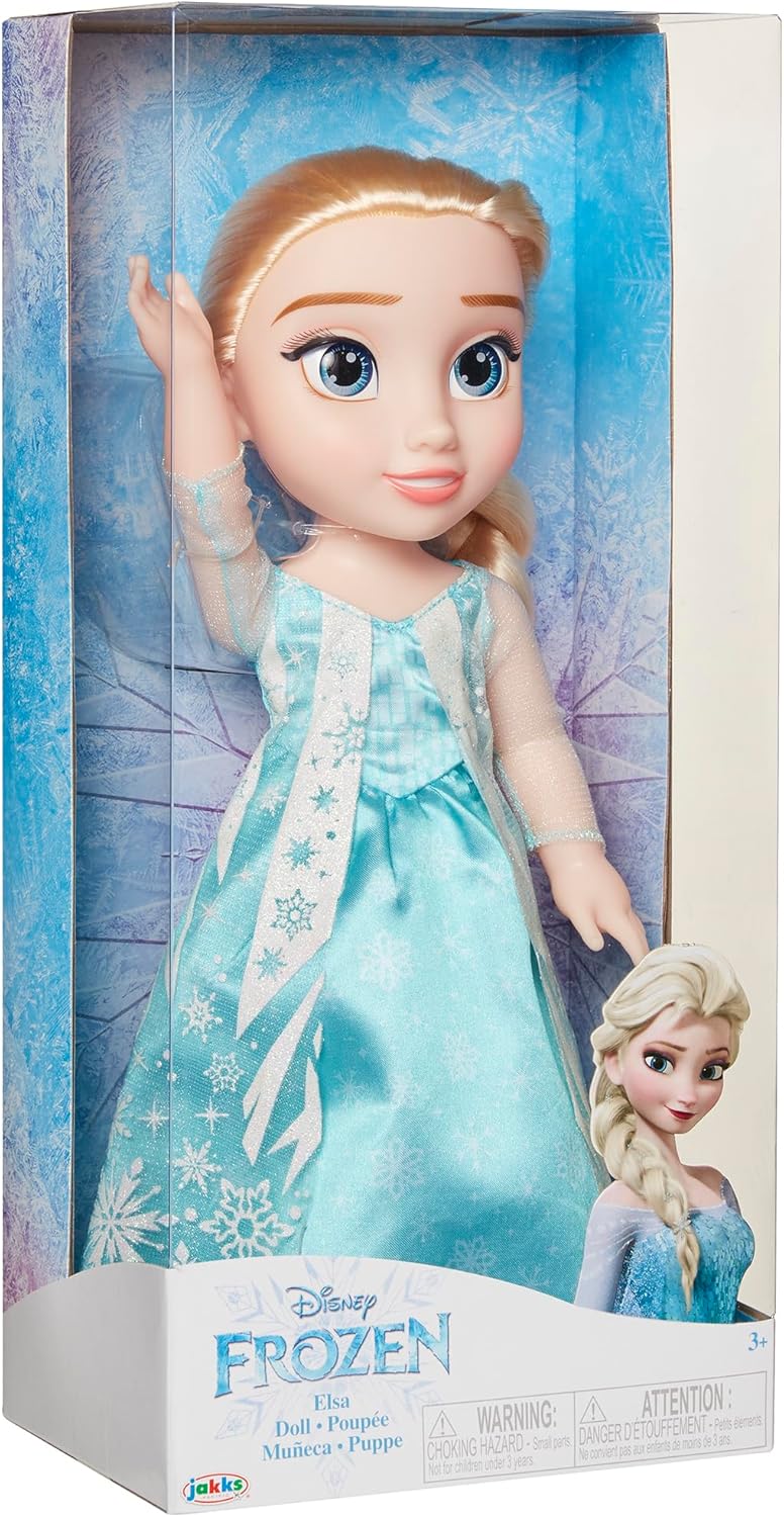 Disney Frozen Elsa Doll with Movie Inspired ICY Blue Outfit, Blue Shoes & Long Braided Hair Style - Approximately 14" Tall, for Girls Ages 3 Year & Up