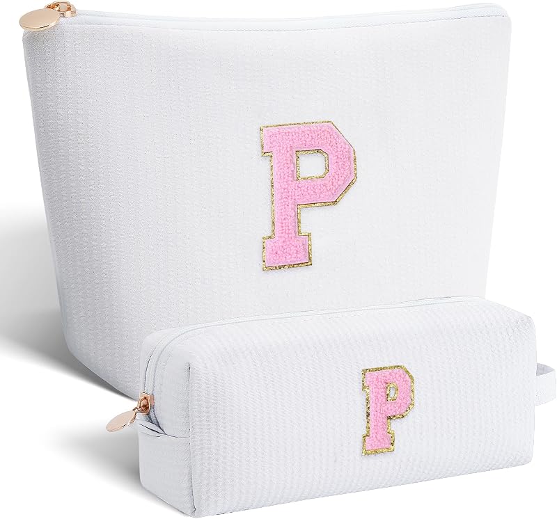 Gifts for Teen Girls Women - Birthday Gifts for 10 11 12 13 14 15 16 17 18 Years Old Girl,Makeup Bag Cosmetic Bag,Teacher Gift Trendy Stuff Toiletry Bag - White,P