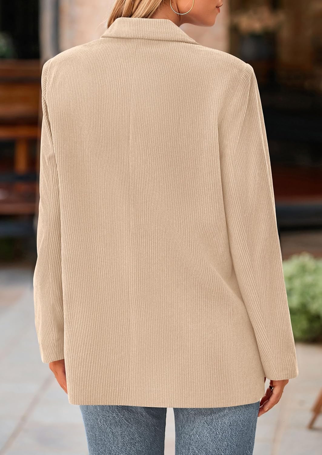 PRETTYGARDEN Women's Winter Corduroy Blazers Jackets Dressy Casual Ribbed Long Sleeve Lapel Fashion Work Business Outerwear - Image 5